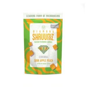 Diamond Shruumz Sour Apple Peach Gummies 15pc